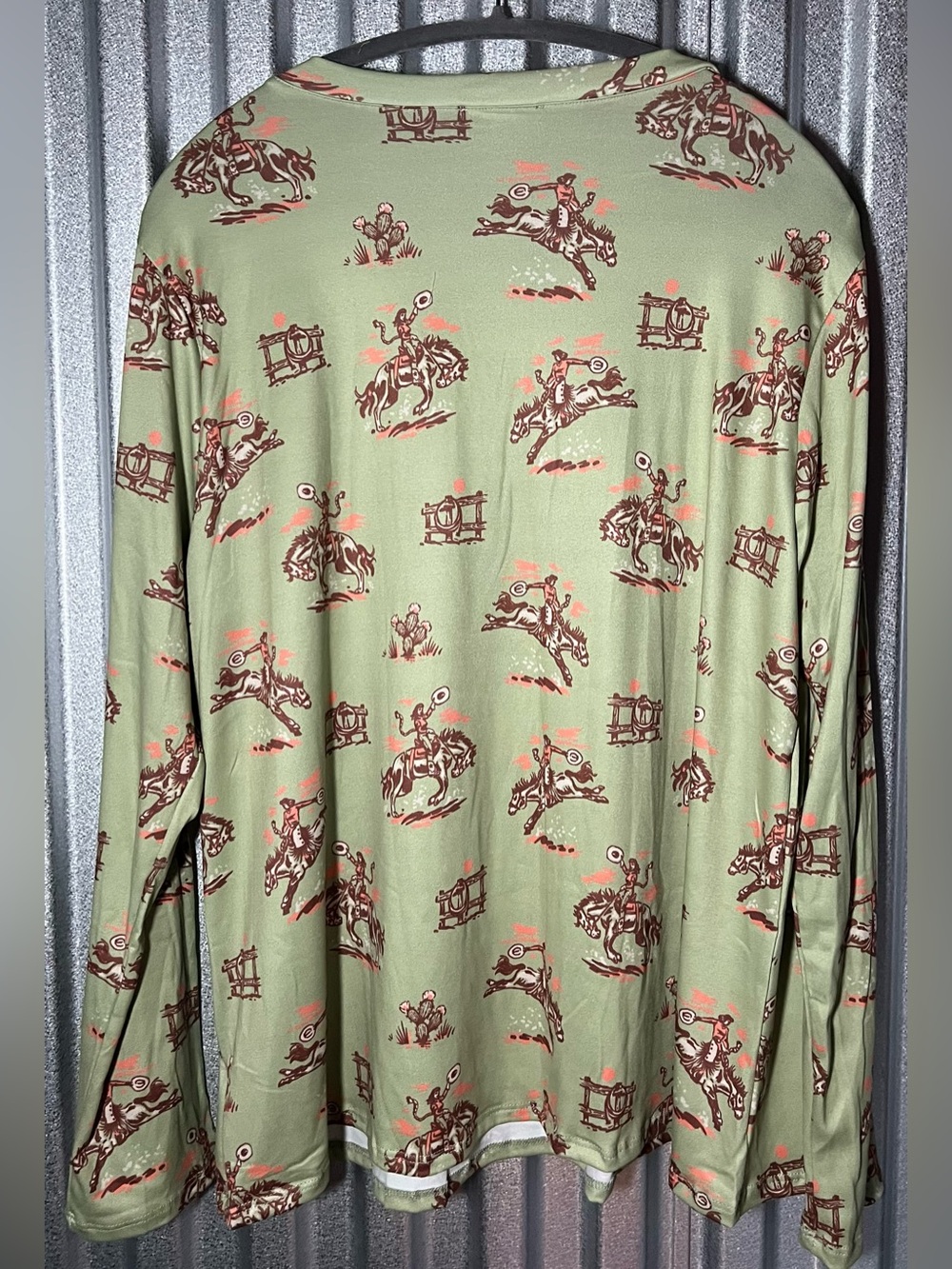Rolling Ranch Boutique Western Print Long Sleeve Top 3X NWOT - Picture 3 of 4